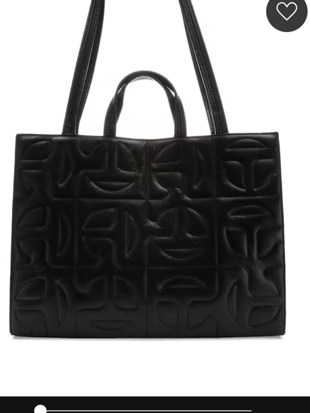 Telfar -Moose Knuckles Black Quilted Logo Tote